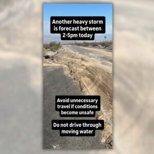 Το Εθνικό Πάρκο Joshua Tree εκδίδει έντονη προειδοποίηση καιρού.