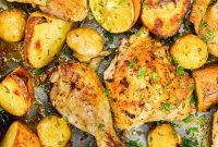 Roasted Lemon Rosemary Chicken and Potatoes