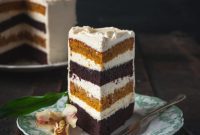 Spiced Pumpkin Chocolate Swirl Mascarpone Cloud Cake