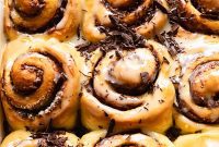 Decadent Nutella Chocolate Swirls with Vanilla Bean Drizzle