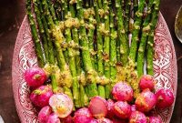 Spring Roasted Asparagus and Radishes with Tangy Vinaigrette