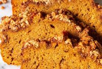 Autumn Spice Pumpkin Loaf with Golden Butterscotch Streusel