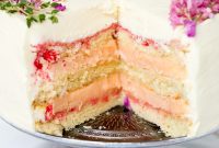 Elegant Rose Rhubarb Torte