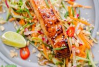Zesty Asian Salmon with Crisp Slaw