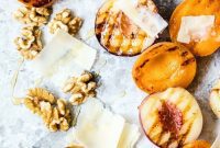 Grilled Peaches and Apricots with Shaved Grana Padano and Walnuts