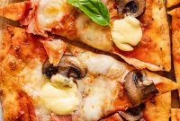 Gourmet 15 Minute Ham and Mushroom Naan Pizza