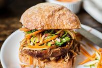 Sticky Asian Pulled Pork Sandwiches with Crisp Zesty Slaw
