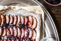 Sweet Peach and Tangy Blackberry Tart