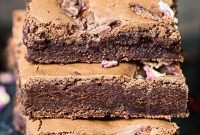Rosewater Infused Chocolate Brownies