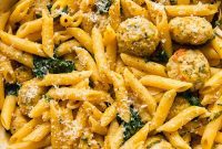 Hearty Pumpkin Pasta with Savory Sausage Meatballs