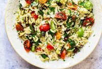 Vibrant Greek Orzo Salad with Smoky Grilled Zucchini