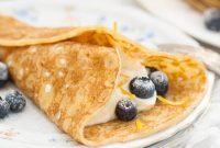 Zesty Limoncello Blueberry Creamy Crepes