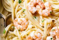 Lemon Garlic Shrimp Linguine