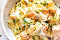 Decadent Creamy Salmon Pasta with Vibrant Greens