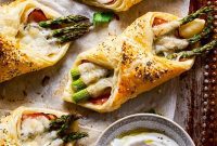 Golden Asparagus, Ham & Cheese Puffs