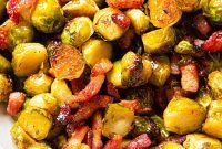 Honey-Kissed Brussels Sprouts with Crispy Bacon Crumbles
