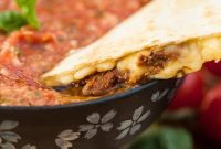 Zesty Italian Beef and Sweet Roasted Red Pepper Quesadilla