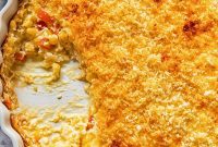Golden Creamy Scalloped Corn Bake