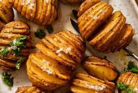 Golden Hasselbacks with a Gremolata Burst