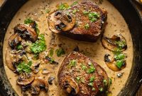 Tender Filet Mignon in Velvety Marsala Mushroom Sauce