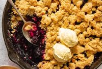 Toasted Brown Butter Apple Blackberry Crumble