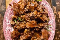 Slow-Braised Lamb with Rich Red Wine Sauce