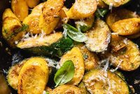 Crispy Zucchini with Aromatic Basil and Pecorino
