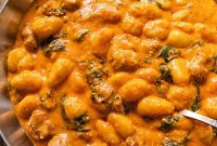 Sausage Gnocchi Drenched in Velvety Romesco