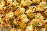 Garlic Butter Cauliflower Crumble
