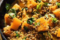 Creamy Butternut Squash and Coconut Lentil Curry