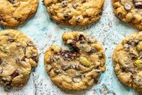 Sea Salted Pistachio Chocolate Chip Cookies