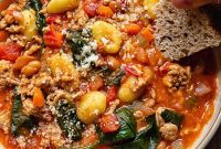 Calabrian ‘Nduja Sausage Gnocchi Soup