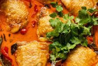 Creamy Coconut Curry Braised Chicken Thighs