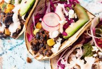 Black Bean Corn Tacos with Zesty Cilantro Lime Slaw