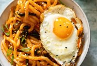 Quick Kimchi Noodle Bowl