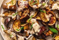 Smoky Eggplant with Creamy Garlic Tahini