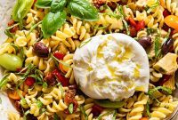 Burrata Bliss Pasta Salad with Lemon Basil Zing