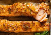 Zesty Maple Mustard Glazed Salmon