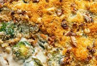 Brussels Sprout Gratin with Garlic Butter Crumble