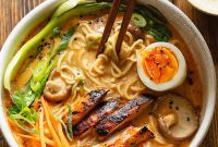 Umami Peanut Miso Chicken Ramen