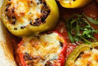 Hearty Italian Sausage and Lentil Stuffed Peppers
