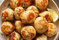 Flavorful Chicken Feta Meatballs with Tangy Tzatziki