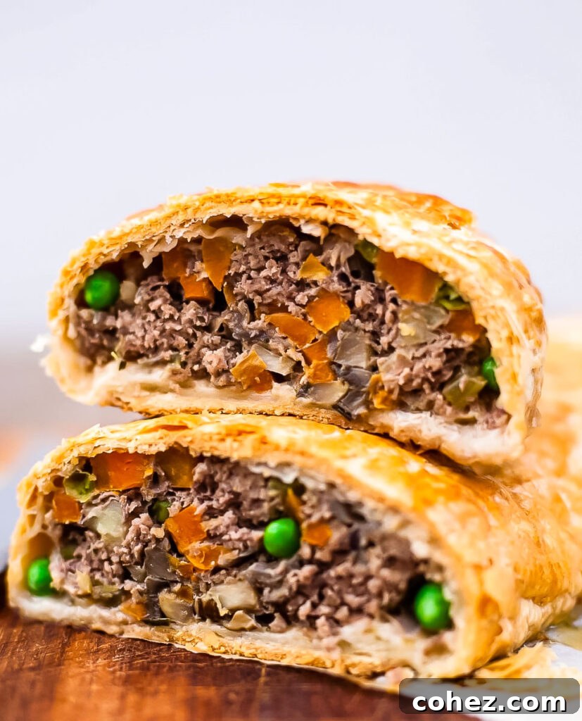 two pieces of wellington stacked