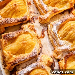 Puff Pastry Pear Tarts with Salted Caramel