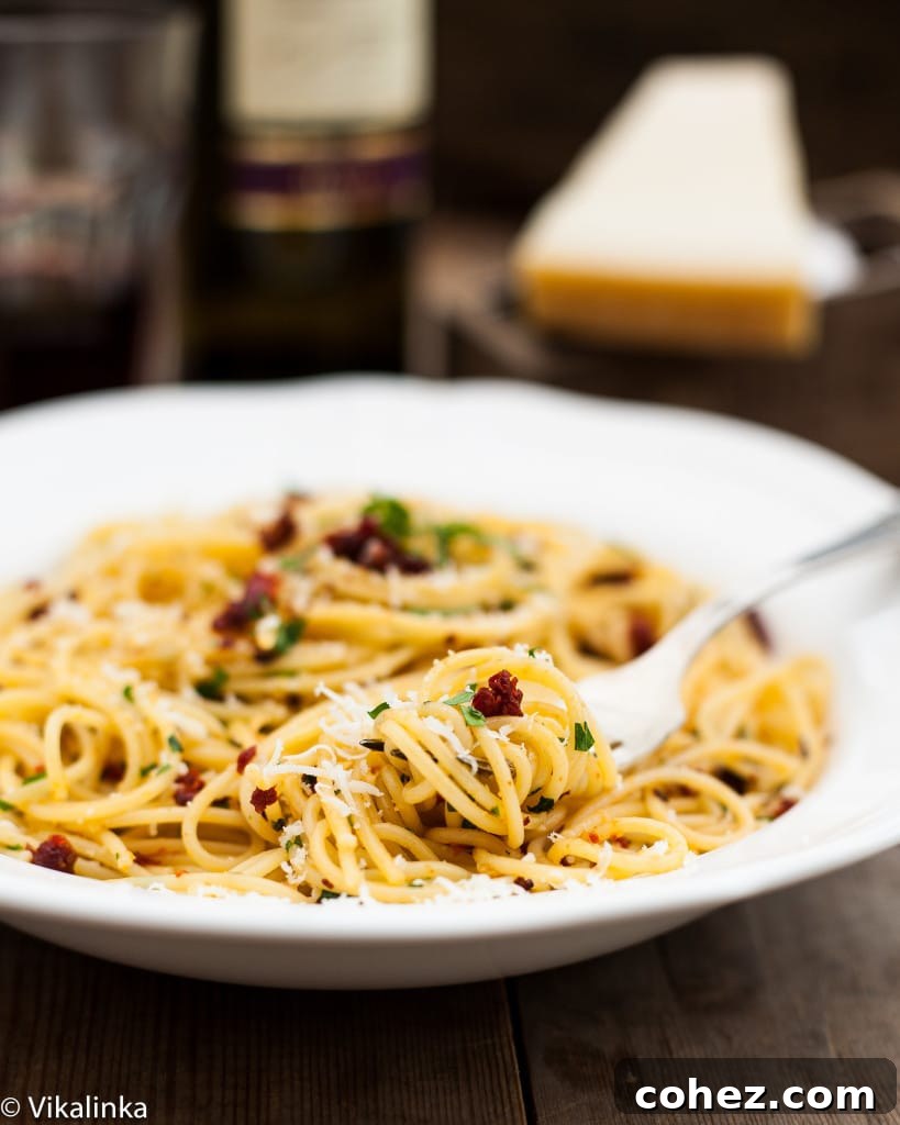 Authentic Sicilian Spaghetti 3 Spaghetti alla Siciliana with fresh parsley and cheese
