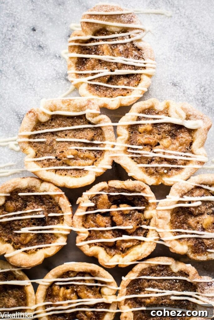 Maple Butter tarts drizzled with white chocolate