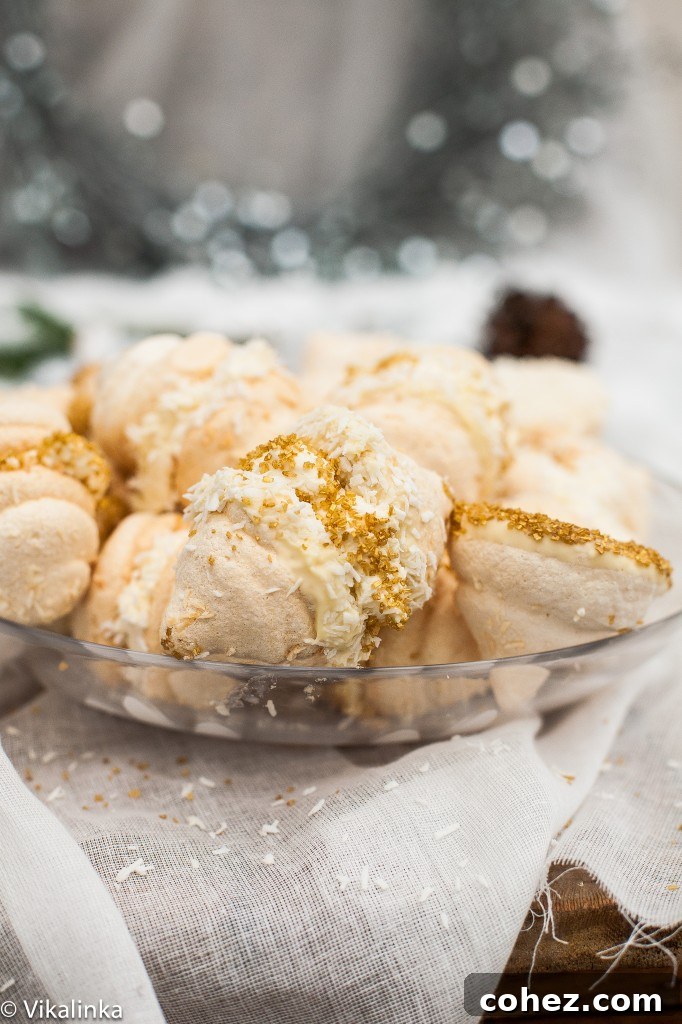 Coconut Meringue Kisses with Mascarpone Cream