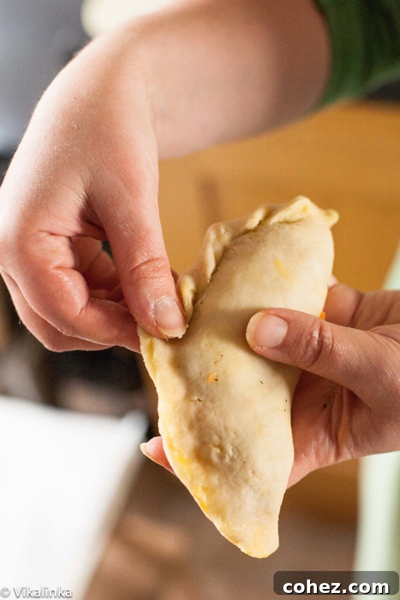 Cornish Comfort Steak and Sweet Potato Pasty 4 Demonstrating how to seal a Cornish pasty with a traditional crimp
