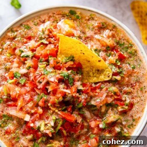 Fresh salsa in a bowl