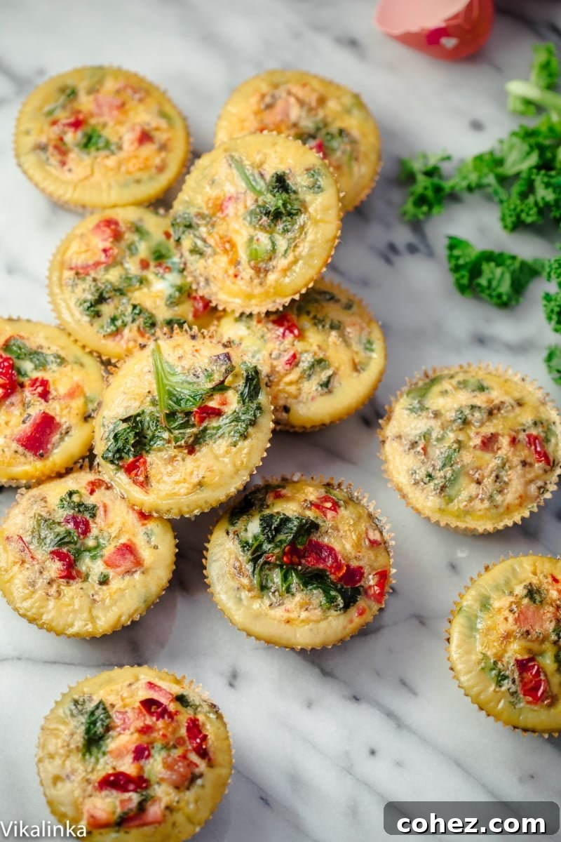 Mini frittatas from the top down